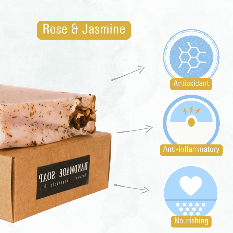 Rose & Jasmine Natural Bar Soap