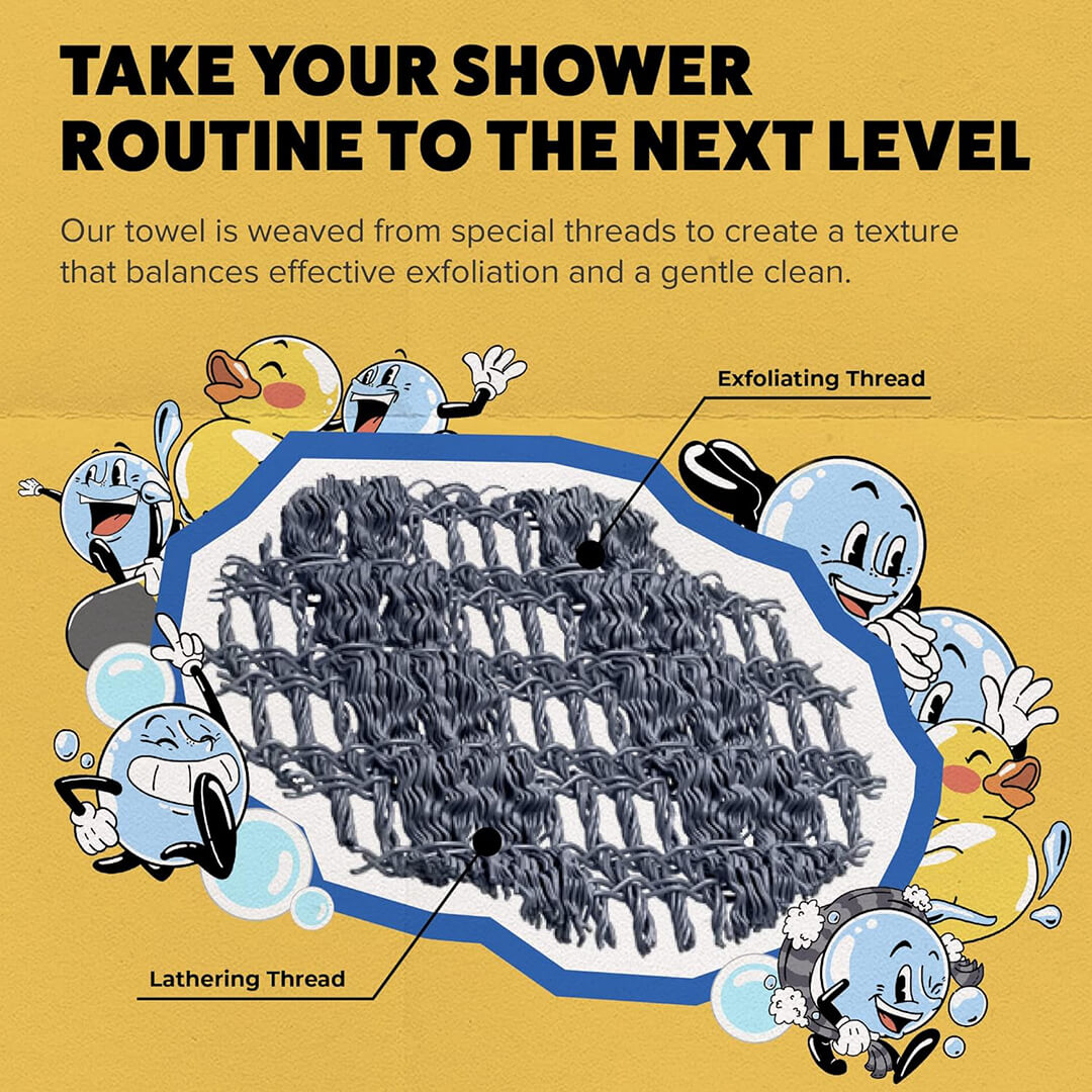 Blissal Exfoliating Antibacterial Shower Towel