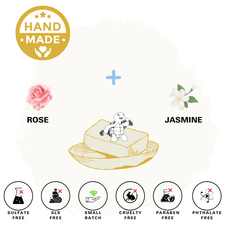 Rose & Jasmine Natural Bar Soap