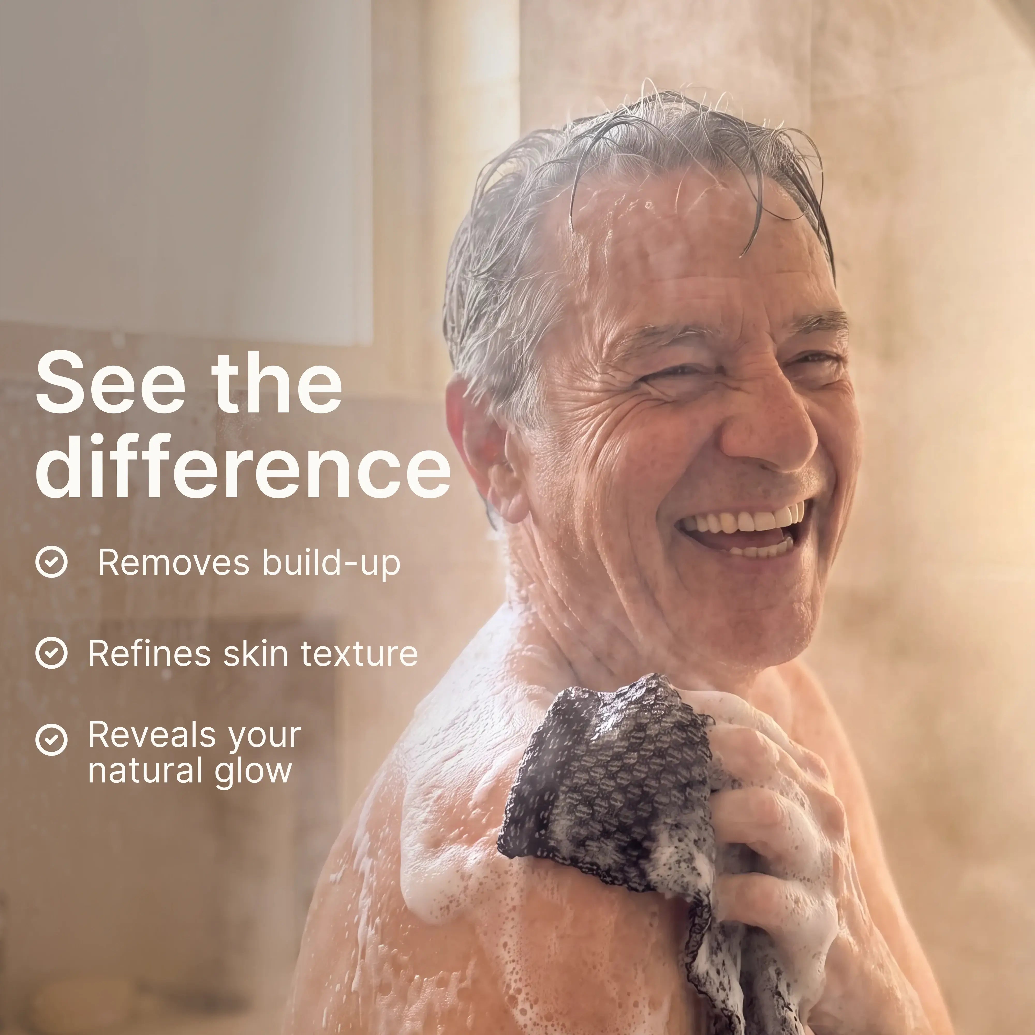 Blissal Exfoliating Antibacterial Shower Towel - Visual Uplift Project TEST