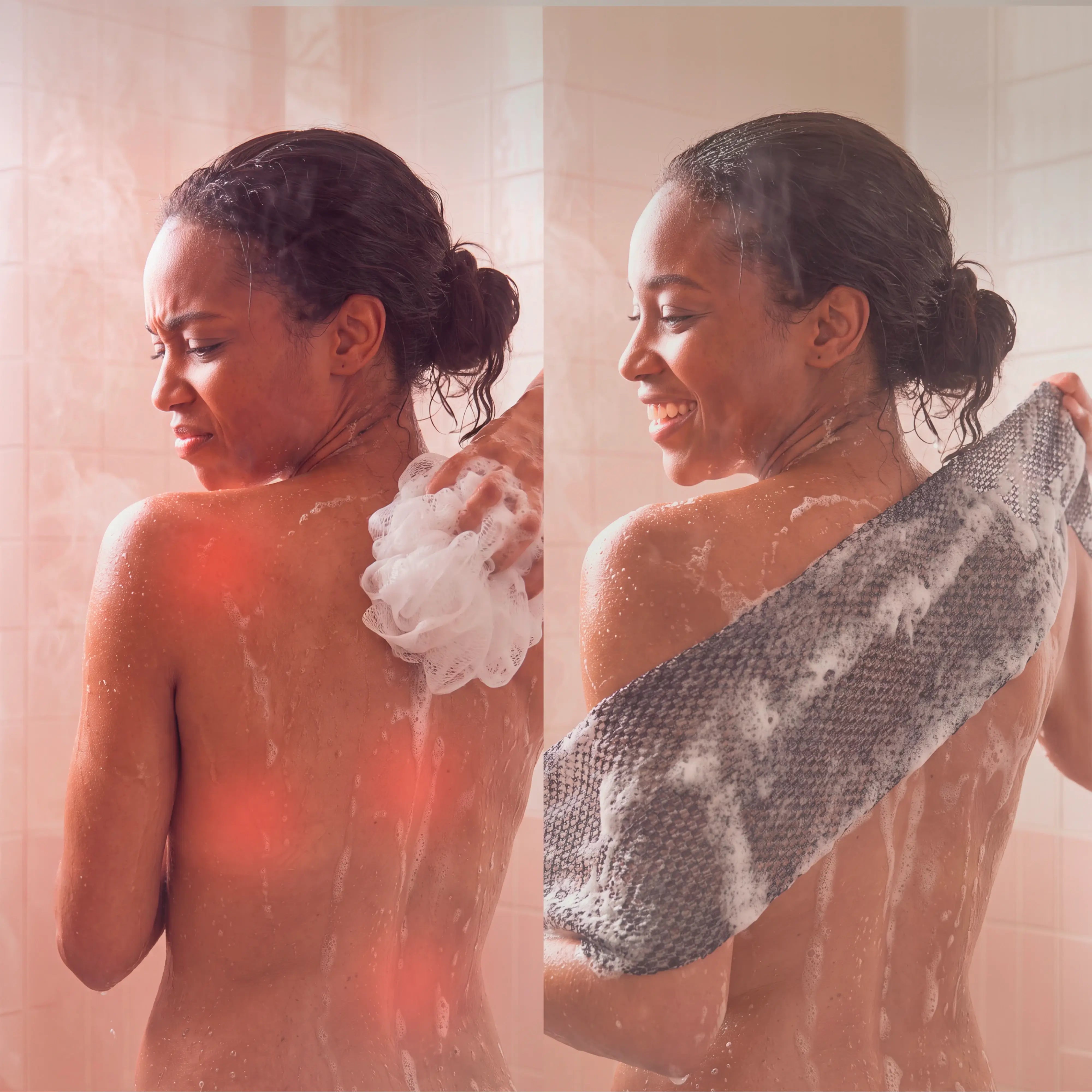 Blissal Exfoliating Antibacterial Shower Towel - Visual Uplift Project TEST