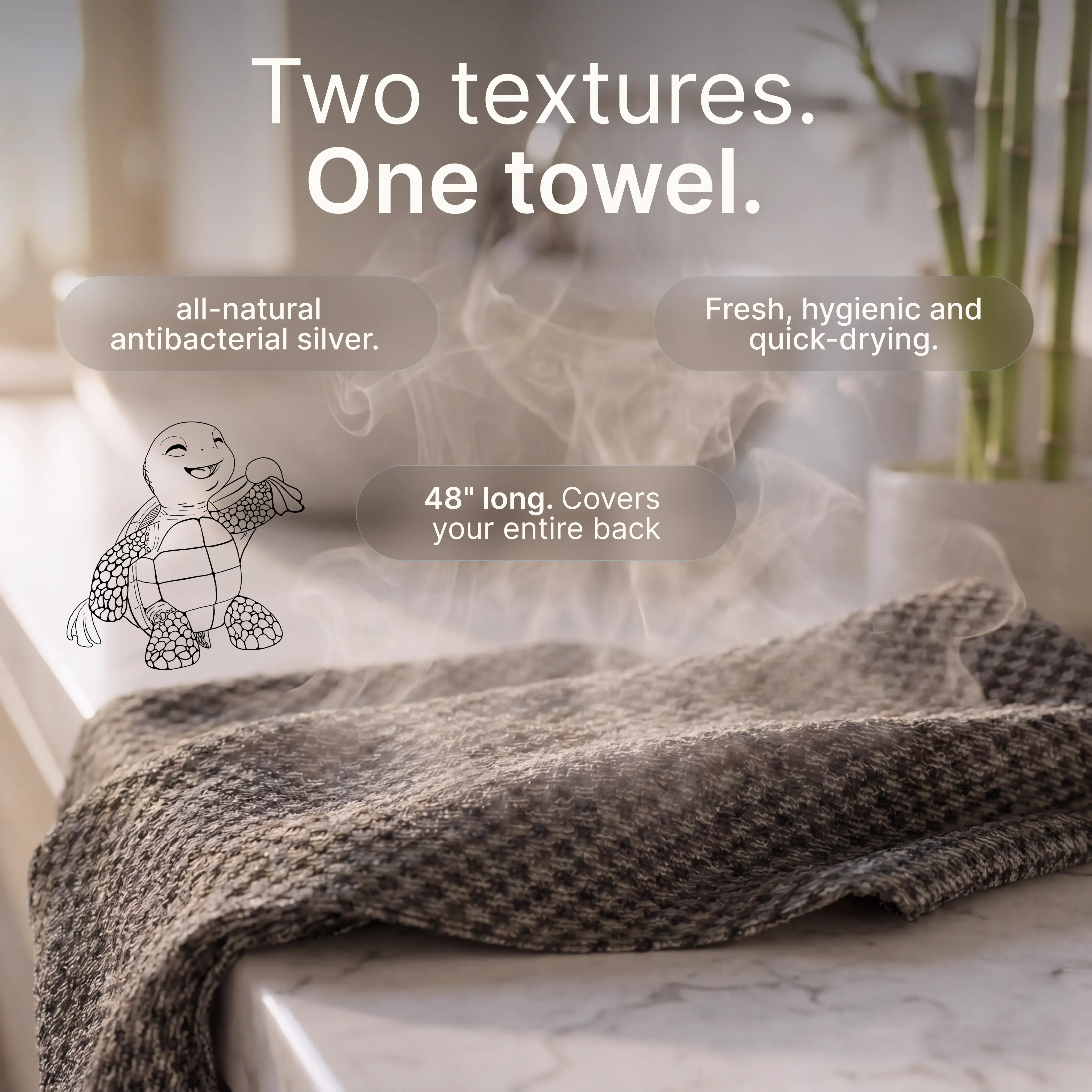 Blissal Exfoliating Antibacterial Shower Towel - Visual Uplift Project TEST